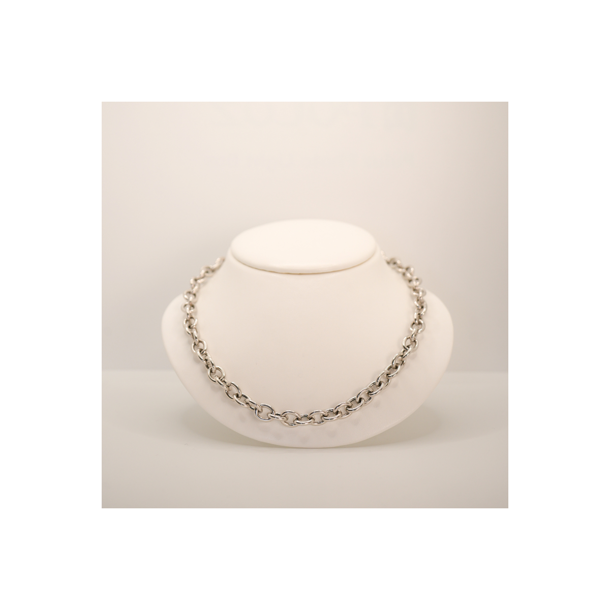 Collaret de plata rodiada